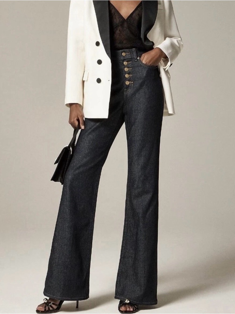 J Crew High-Rise ‘96 Flare Dark Wash Jeans - Picture 2 of 8